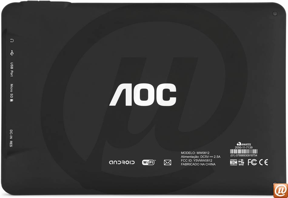 MW0812 - Tablet AOC Breeze 8 MW0812 Android 2.3 Gingerbread ARM Cortex A8 Core 1.20GHz Tela Resistiva Desbloqueado